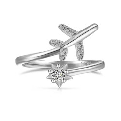 Anillos con diseño de avion y estrella