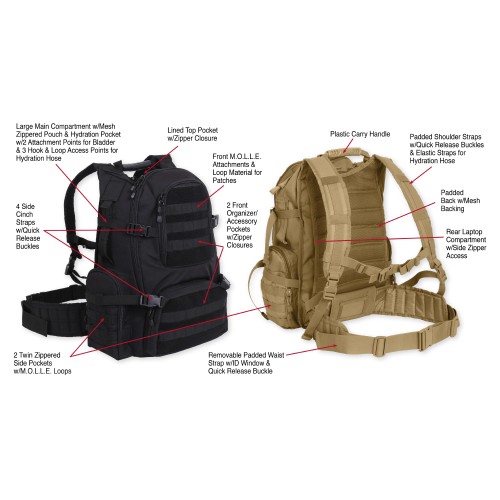 Mochila Multi-Chamber MOLLE Assault Pack ROTHCO R-MCH-MOLLE-APK