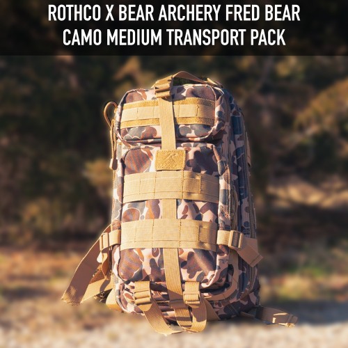 Mochila Archery Fred Bear Camo Medium Transport Pack ROTHCO RXB-AFBCM-TPK