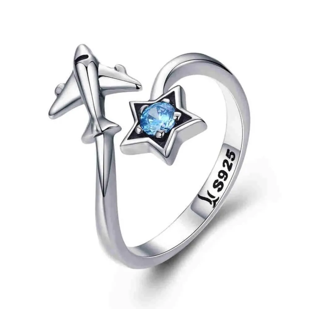 Anillo Acero Inoxidable Estilo Avion