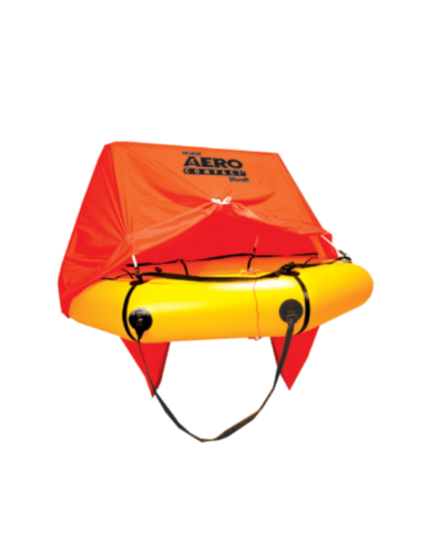 Balsa salvavidas Revere compacta aero 4 personas con toldo y kit estándar