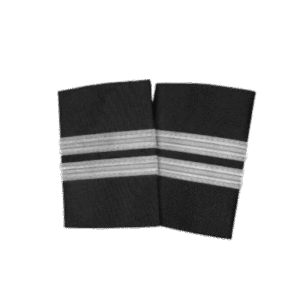 Charreteras de 2 barra calidad Premium Plateada