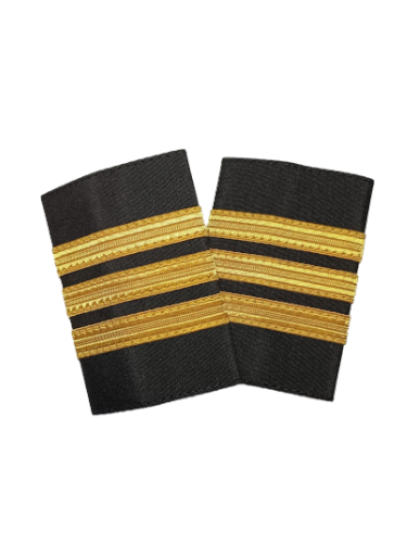 Charreteras de 3 barra calidad Premium Plateada