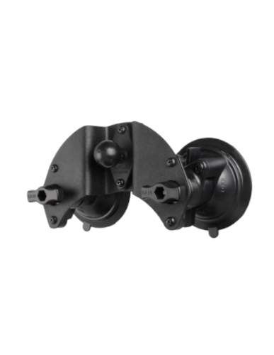 Base de ventosa de doble pivote con bola y Twist-Lock de RAM