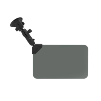 Soporte de ventosa con brazo giratorio y visera para el sol con sistema Twist-Lock de RAM