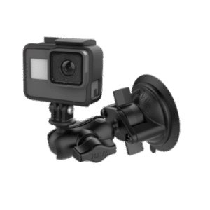 Soporte de ventosa con adaptador para cámara de acción RAM Twist-Lock  (corto)