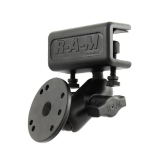 Abrazadera de protección antideslumbrante RAM con montaje de doble bola y placa redonda