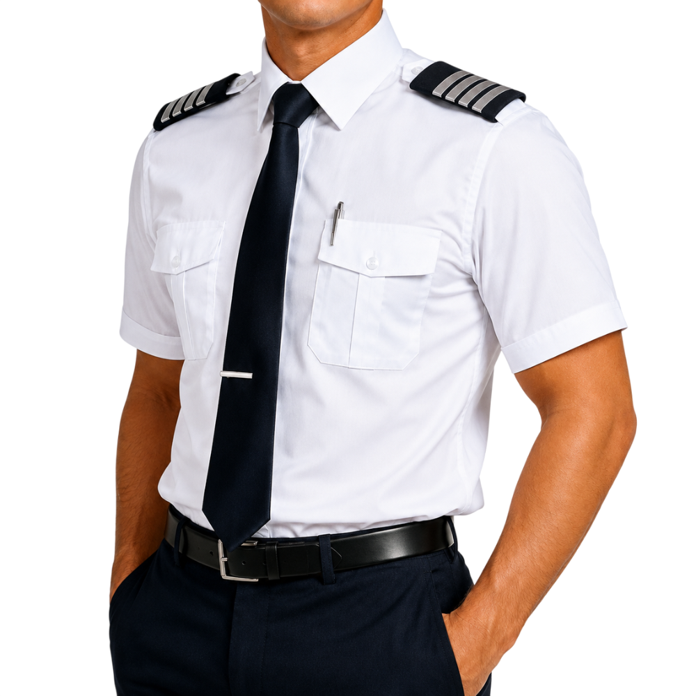 Camisa de Piloto Aviation Experts Caballero Manga Corta