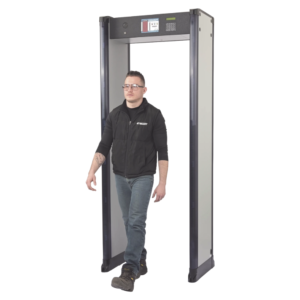 Arco Detector de Metales de 33 Zonas con Anclaje para Fijarse al Piso. Incluye Sensor IR para evitar falsas Alarmas / Certificado por la Administración Federal de Aviación de EE. UU. (FAA)