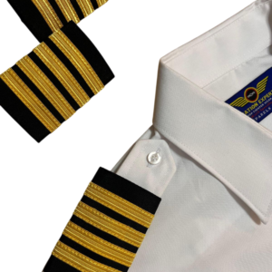 Charreteras de Piloto Doradas y Plateadas 1-4  Barras