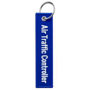 Llavero rectangular Aviation Experts Air Traffic Controller Azul