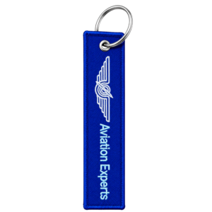 Llavero rectangular Aviation Experts Aviation Experts Azul