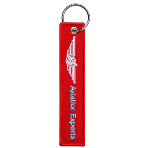 Llavero rectangular Aviation Experts Aviation Experts Rojo