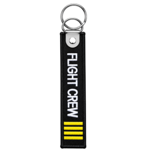 Llavero rectangular Aviation Experts Flight Crew Negro