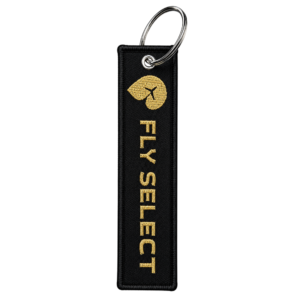 Llavero rectangular Aviation Experts Fly Select Negro