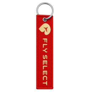 Llavero rectangular Aviation Experts Fly Select Rojo