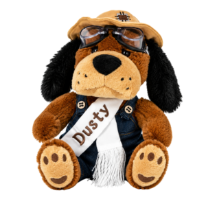 Perro de Peluche Born Aviation Azul con Café