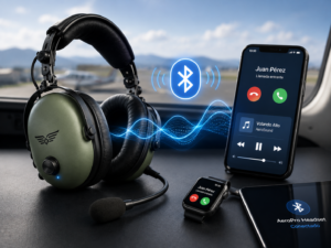 Bluetooth en audífonos de aviación