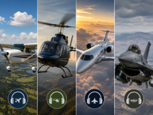 Audífonos por tipo de aeronave