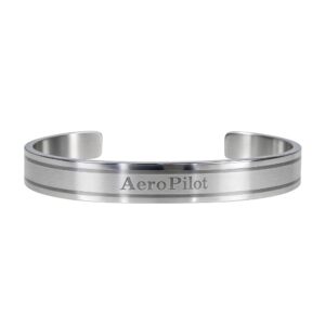 Pulsera de identificación personalizada para piloto en acero inoxidable