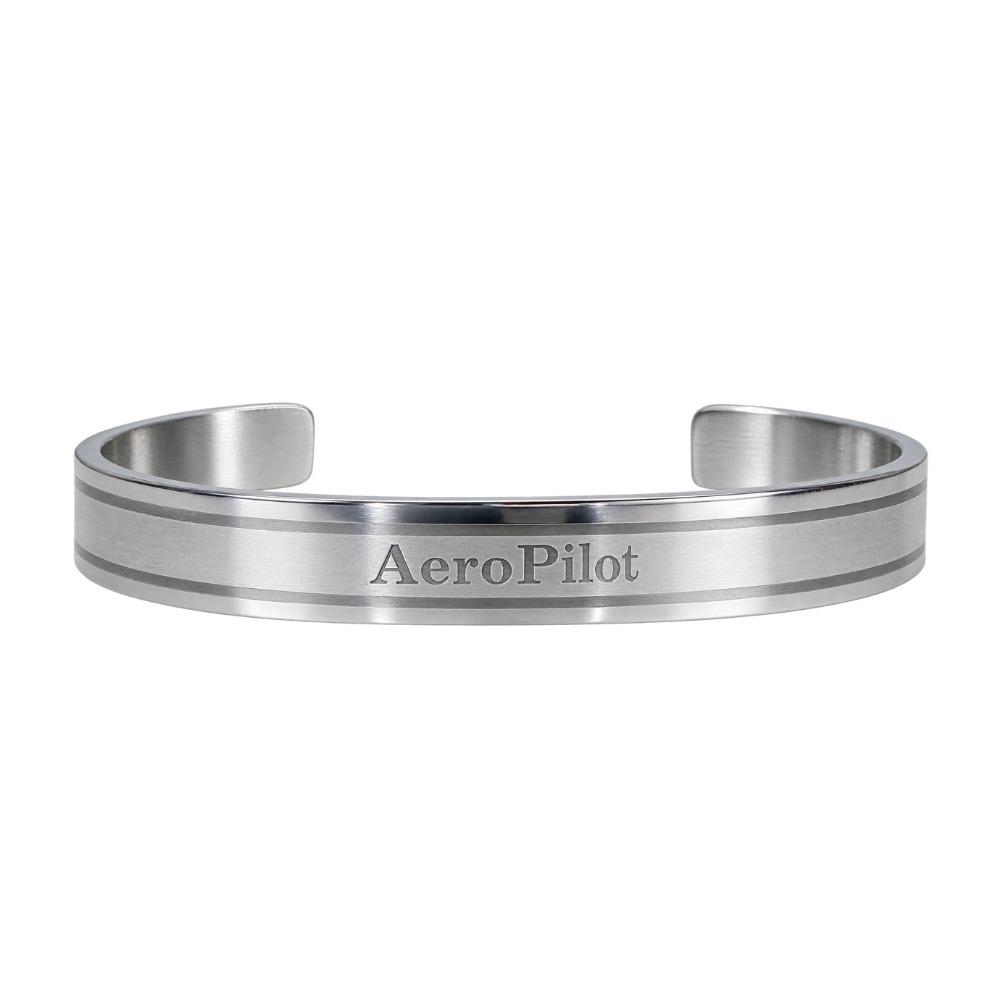Pulsera de identificación personalizada para piloto en acero inoxidable